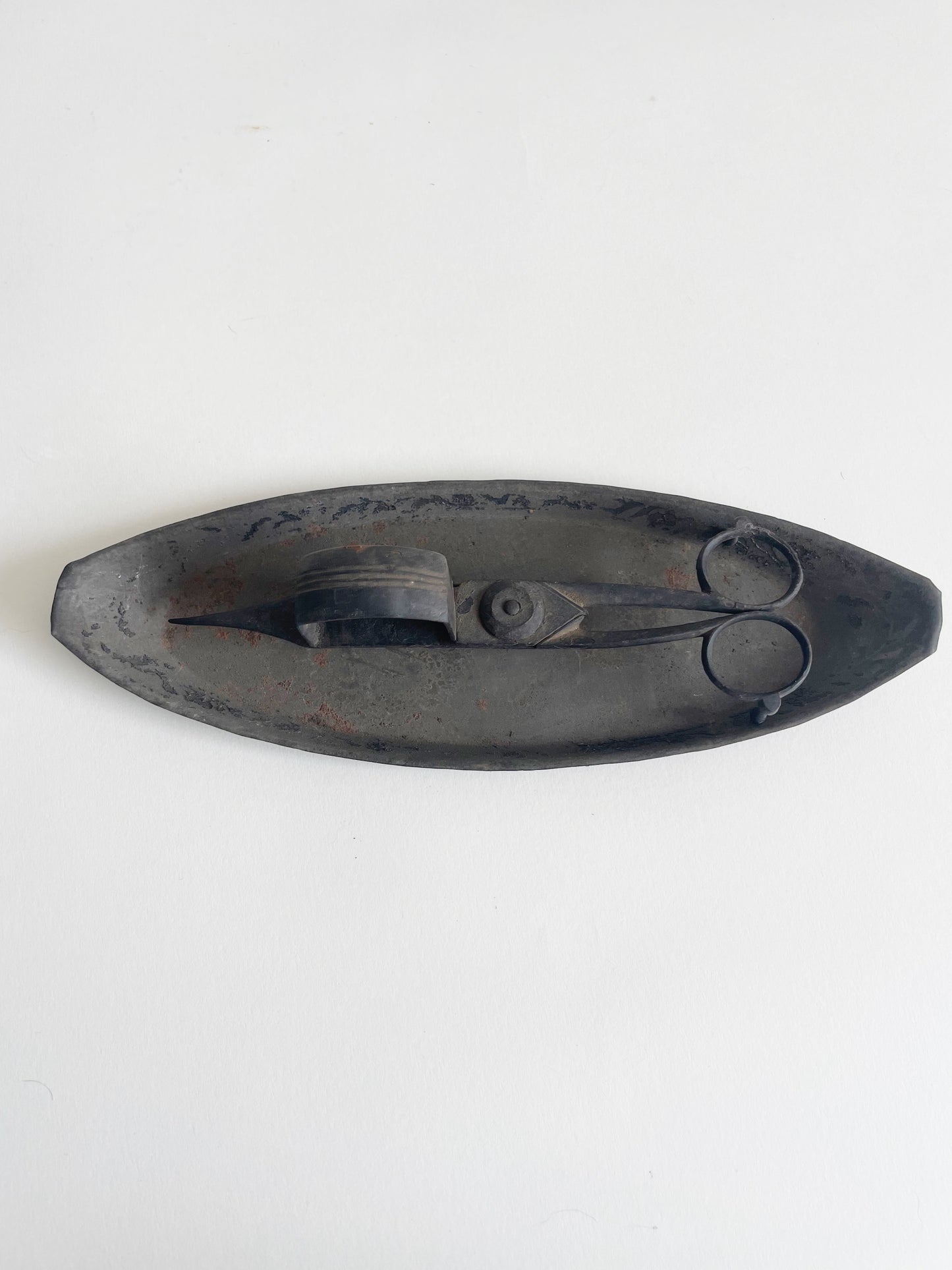 Antique Snuffer and Tray