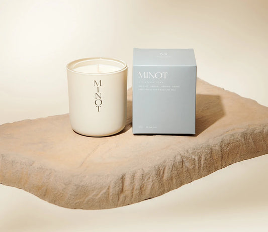 Cerulean Tide is a clean, sustainable candle with scents of sea salt, lemon, jasmine and amber