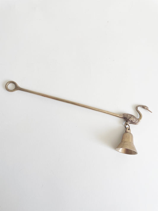 Vintage Brass Swan Snuffer