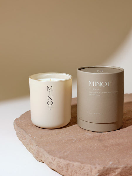 Cliffwalk Candle | Patchouli and Sandalwood Candle — MINOT